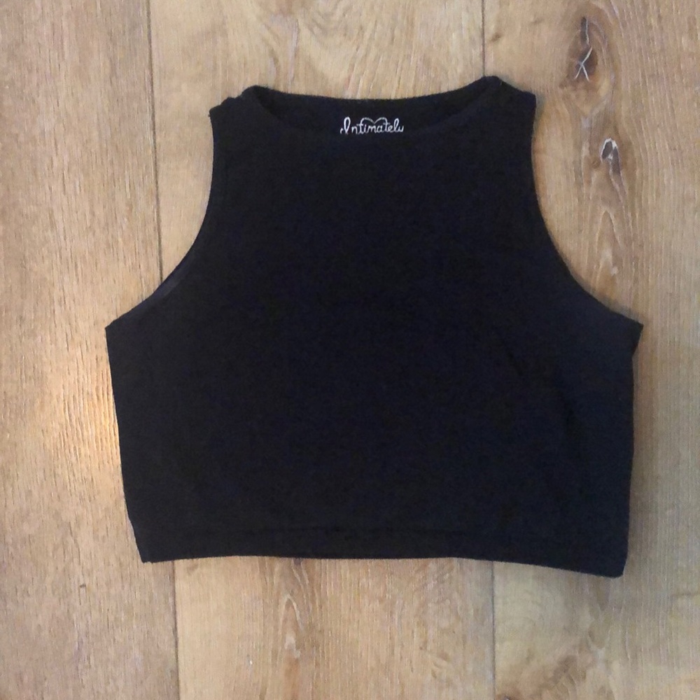 ❌ SOLD Free People Black High Neck Seamless Crop - Picture 7 of 8